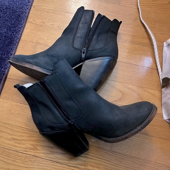 Black real leather ankle boots - Picture 3 of 6